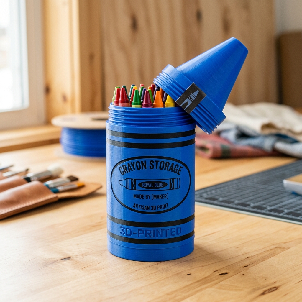 3D Printed Crayon Container