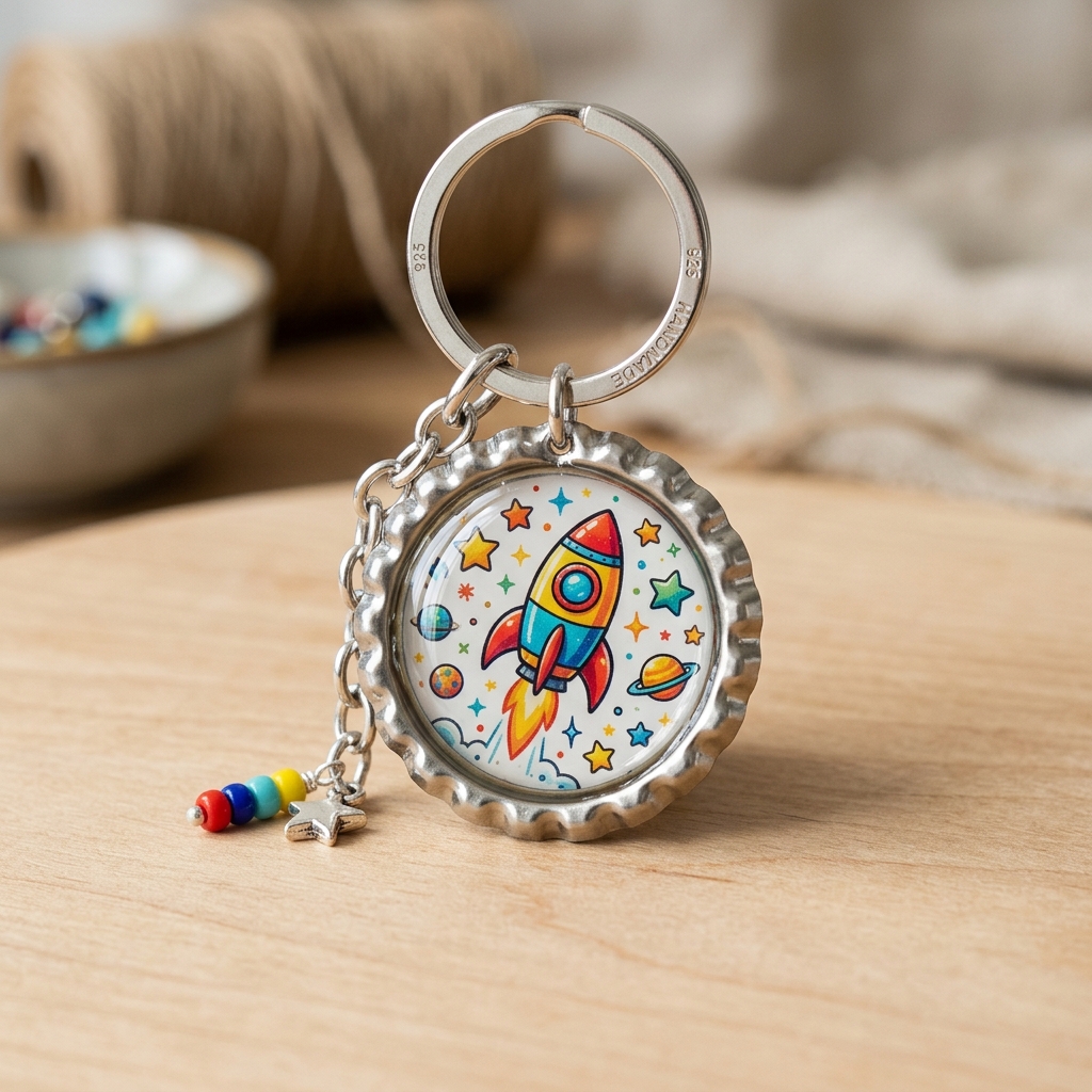 Bottle Cap Keychains